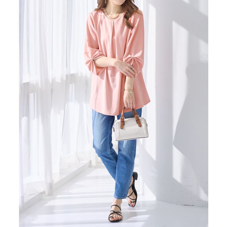 ７分袖ＡラインチュニックＴブラウス | alotta | 詳細画像29 