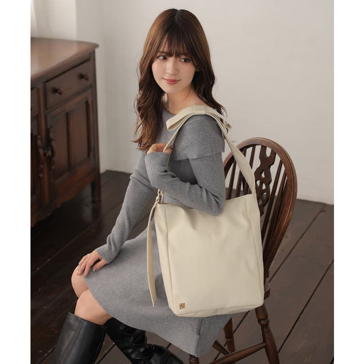 アイボリー | リボン トートバッグ トート | ALTROSE