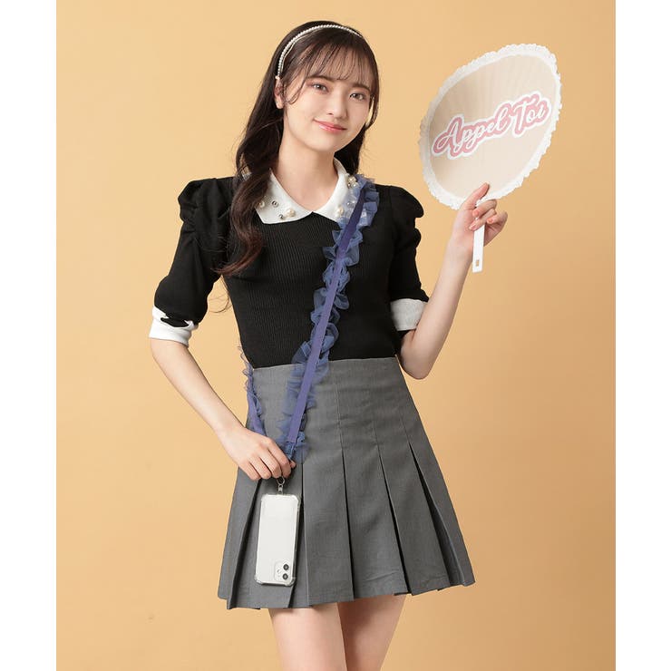 ほ*ま様 携帯　スマホ 販売　非売品　ポロ　ミニスカート 女子 OL 制服 スタ スマホ ショルダー スマホショルダー[品番：ALTB0002462]｜ALTROSE