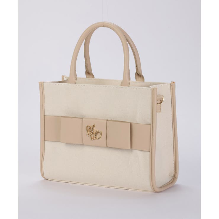 アイボリー×ベージュ | リボン りぼん キルティング | ALTROSE