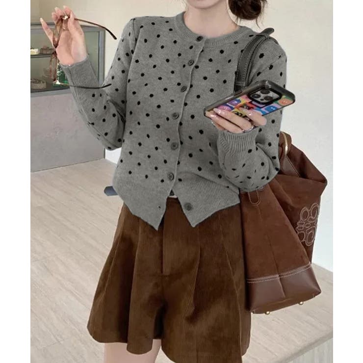 カーディガン ドット 韓国 ニット  | ALTROSE | 詳細画像8 