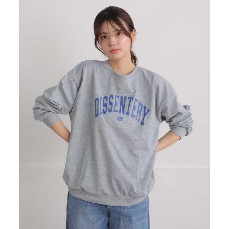 カレッジ ロゴ スウェット ロンT シンプル オーバー 韓国風 高見え  大きめ[品番：ALTB0002684]｜ALTROSE（アルトローズ）のレディースファッション通販｜SHOPLIST（ショップリスト）