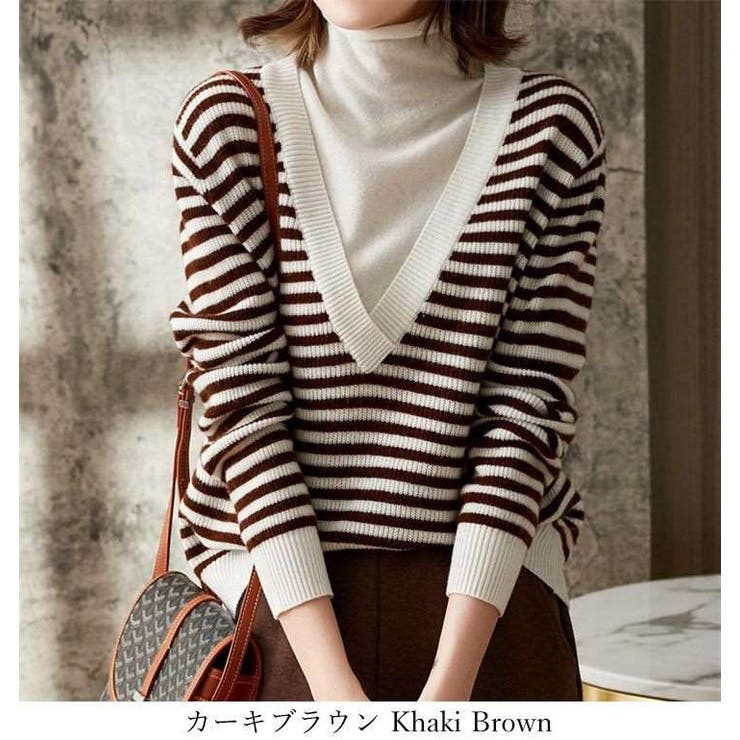 ニット 重ね着風 ハイネック 品番 Amlw Amely アメリー のレディースファッション通販 Shoplist ショップリスト