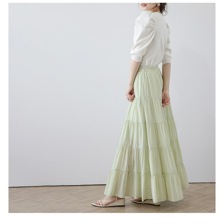 ティアードスカート ギャザー フレア | AMELY | 詳細画像9 