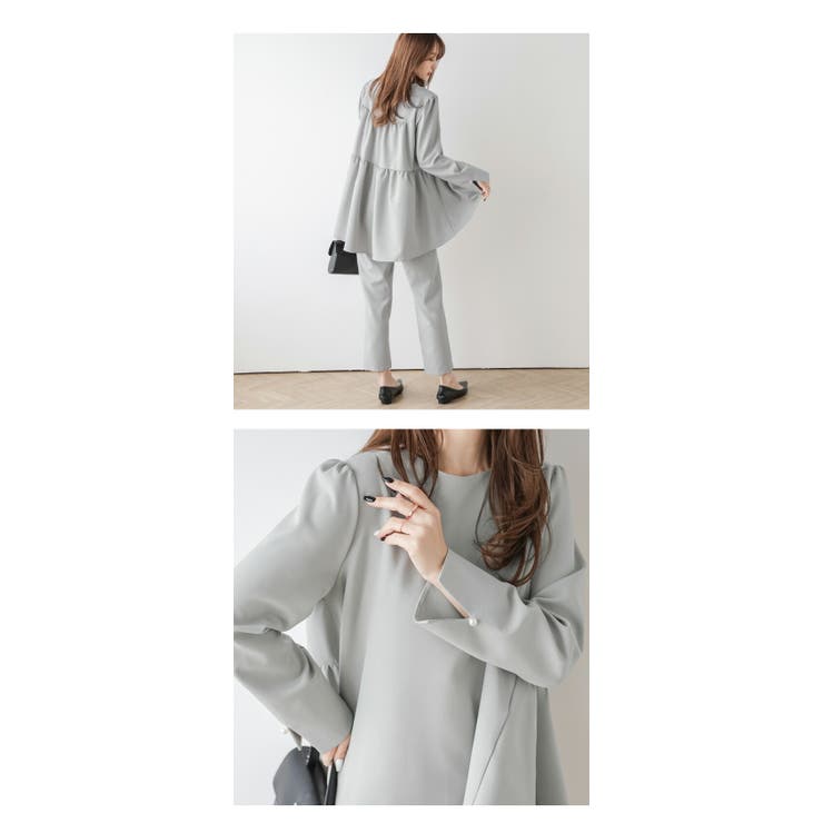 はる　定価18,455円 パール付ケープ＋トップス＋パンツセットアップ３点 0a70d572a37ead26dd136ace614922