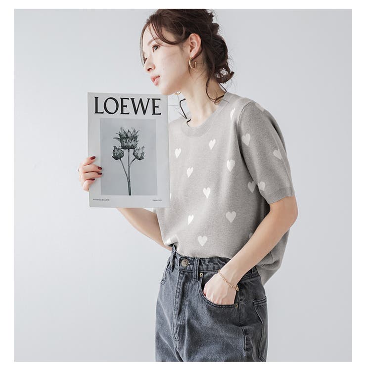 ハート柄トップス ニット プルオーバー | AMELY | 詳細画像10 