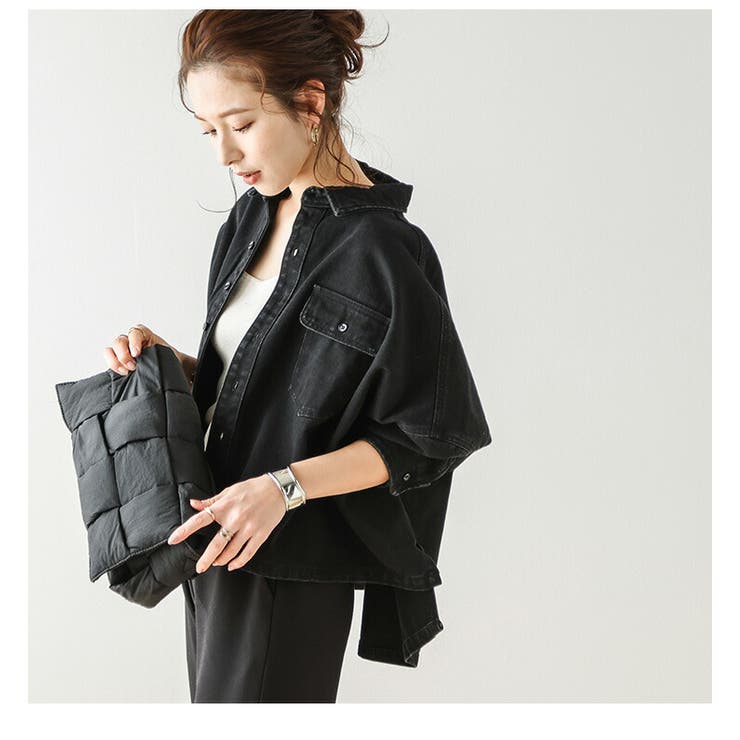 デニムジャケット シャツ ワイドシルエット[品番：AMLW0002702]｜AMELY 