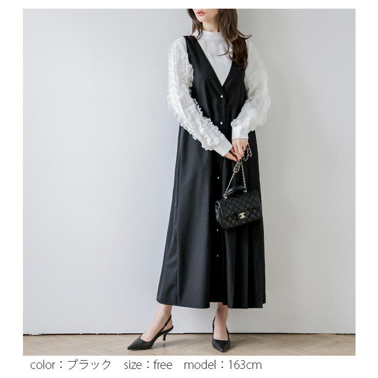 ジャンパースカート プリーツ ワンピース | AMELY | 詳細画像11 