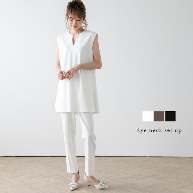 セットアップ キーネック ノースリーブ [品番：AMLW0002760]｜AMELY（エメリー）のレディースファッション通販｜SHOPLIST（ショップリスト）