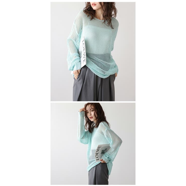 新品♥Arpege story◆前後2way メッシュニット　プルオーバー 楽天市場】前後2wayメッシュニットプルオーバー レディース