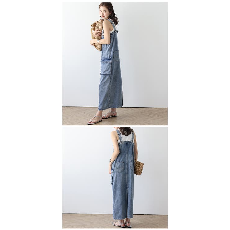 スカート サスペンダー デニム[品番：AMLW0002833]｜AMELY