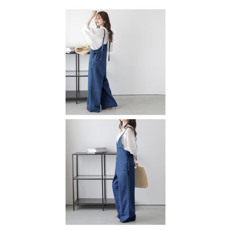 美品 LE PHIL ルフィル フロントジップ　サロペット　オールインワン サロペット オーバーオール フロントジップサロペット
