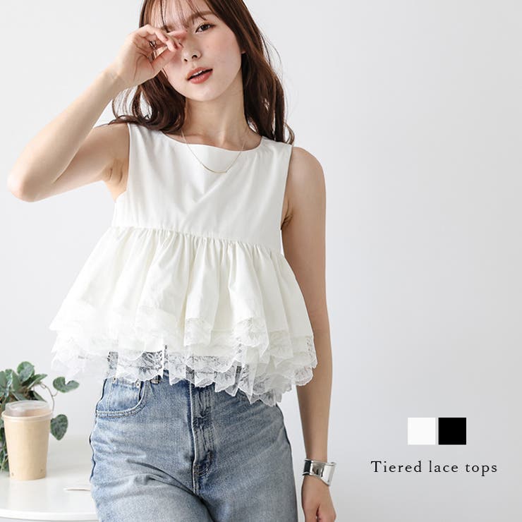 レース フリル ティアード | AMELY | 詳細画像1 