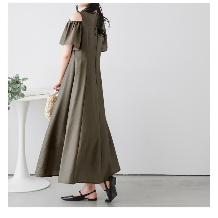 ショルダースリット フレア ワンピース | AMELY | 詳細画像9 