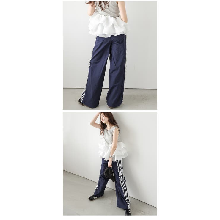 【AUBREY】サイドラインラメパンツ - FREE / ブラック　新品未使用 AUBREY】サイドラインラメパンツ - FREE / ブラック 新品未使用