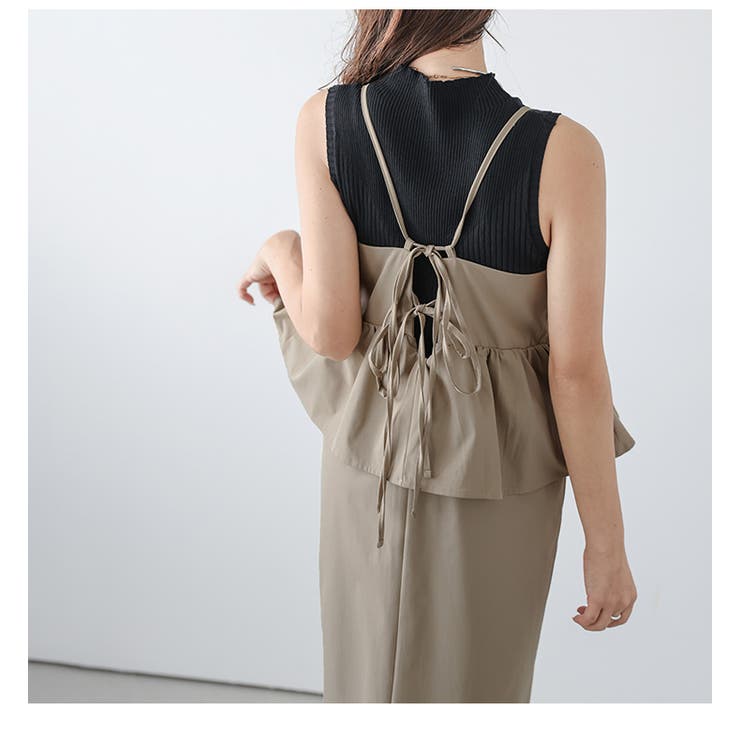 ドッキングワンピース キャミワンピ ペプラム | AMELY | 詳細画像10 