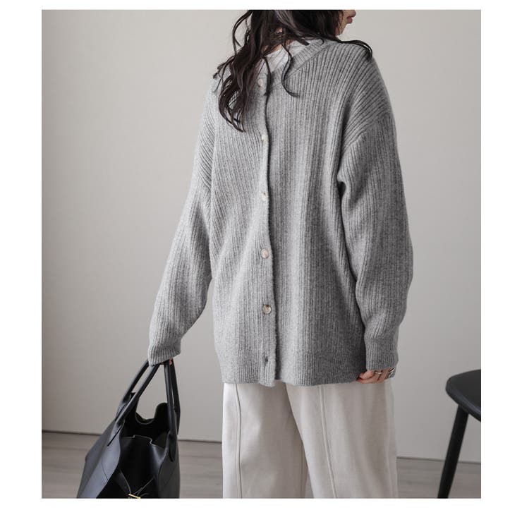 前後2way リブニット トップス | AMELY | 詳細画像9 