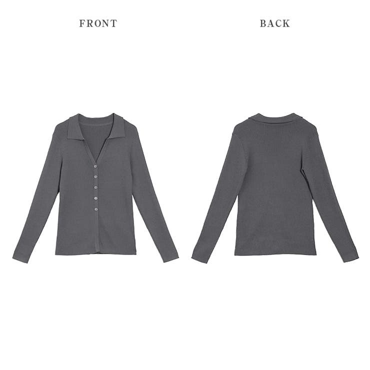 リブニット ニットカーディガン ニットトップス | AMELY | 詳細画像14 