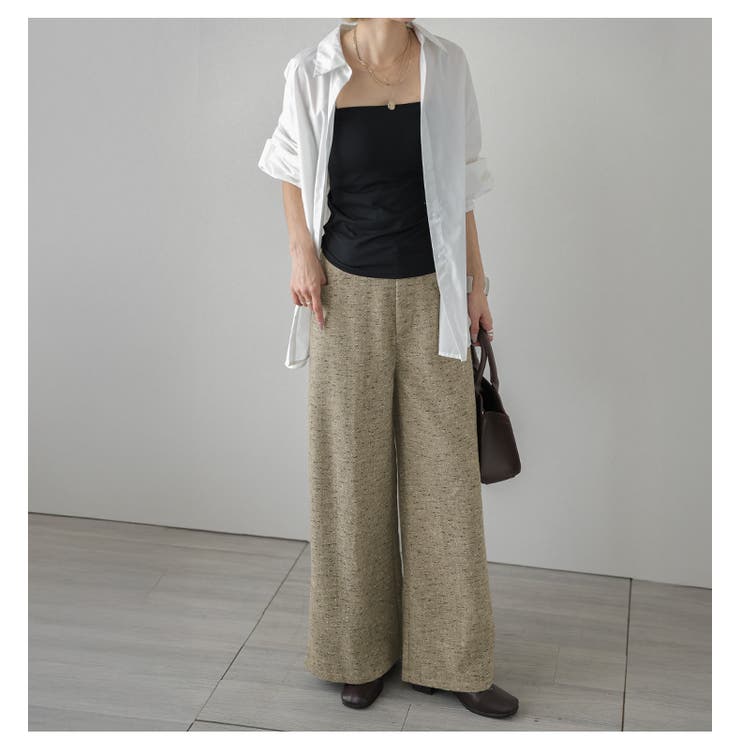 ジャガード ワイド パンツ | AMELY | 詳細画像12 