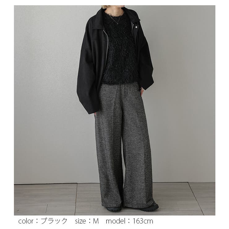 ジャガード ワイド パンツ | AMELY | 詳細画像8 