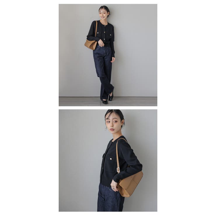 ニットカーディガン ゴールド 金ボタン[品番：AMLW0003265]｜AMELY