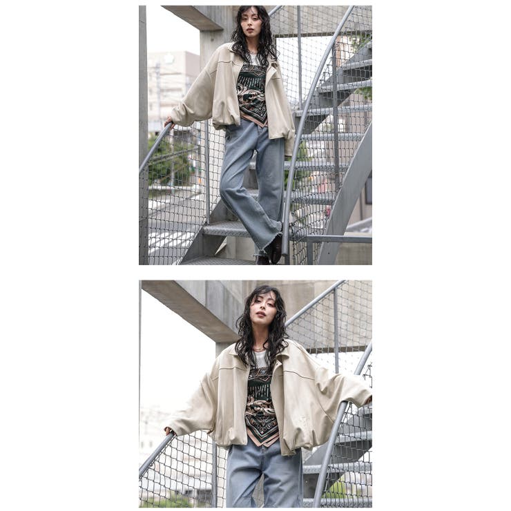 フェイクスエード スウェード ブルゾン | AMELY | 詳細画像6 