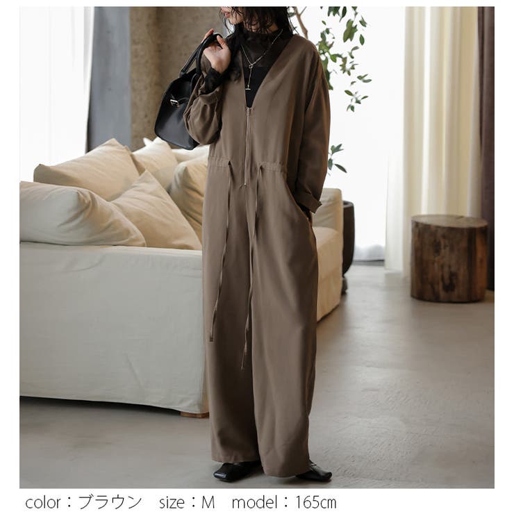 ジャンプスーツ オールインワン つなぎ[品番：AMLW0003246]｜AMELY
