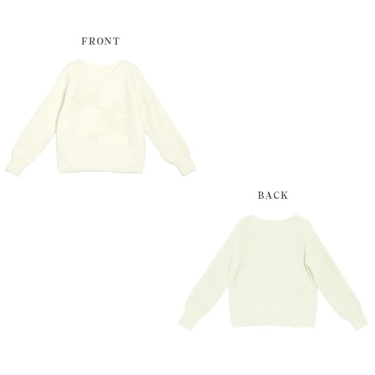 ニット リボン ボリュームスリーブ | AMELY | 詳細画像14 