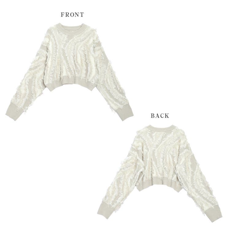 ジャガードニット ニュアンスデザイン フリンジ | AMELY | 詳細画像14 