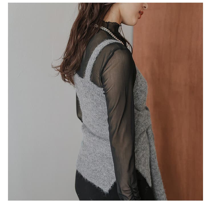 ニットキャミ レイヤード ウエストリボン | AMELY | 詳細画像9 