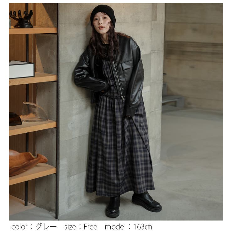 ワンピース キャミワンピ チェック[品番：AMLW0003253]｜AMELY