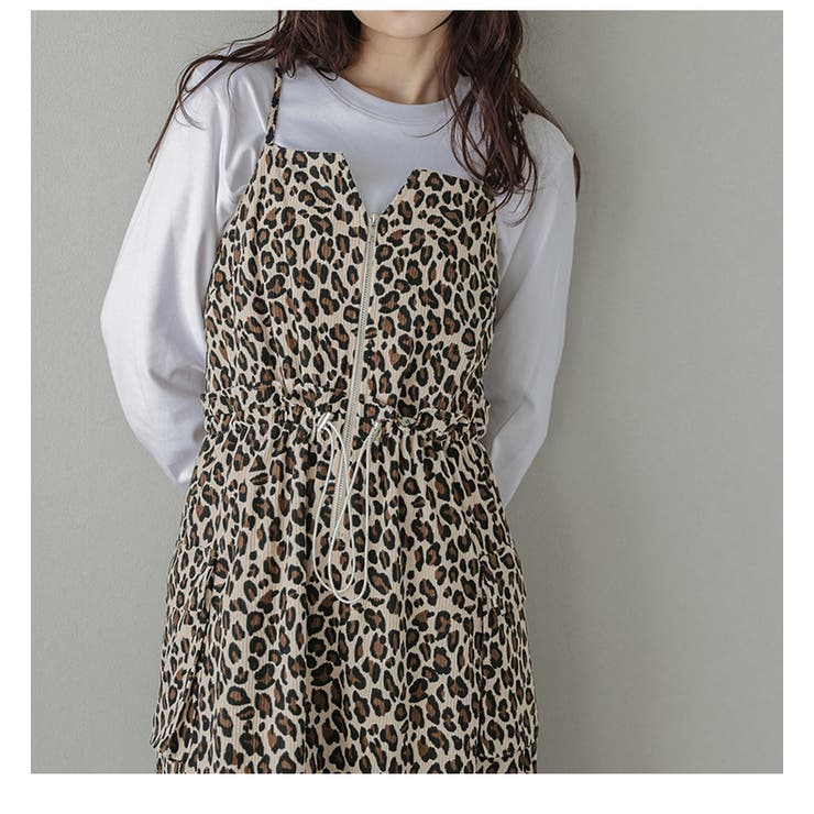 キャミワンピース ヒョウ柄 レオパード[品番：AMLW0003297]｜AMELY