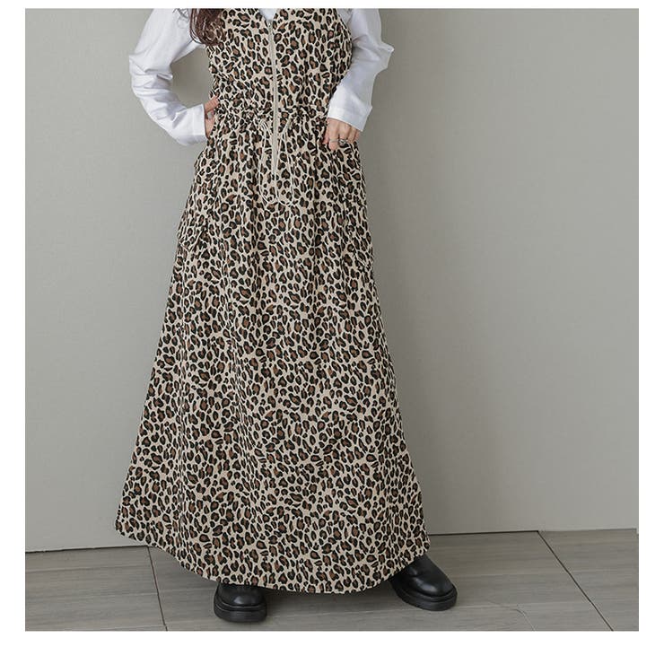 キャミワンピース ヒョウ柄 レオパード[品番：AMLW0003297]｜AMELY