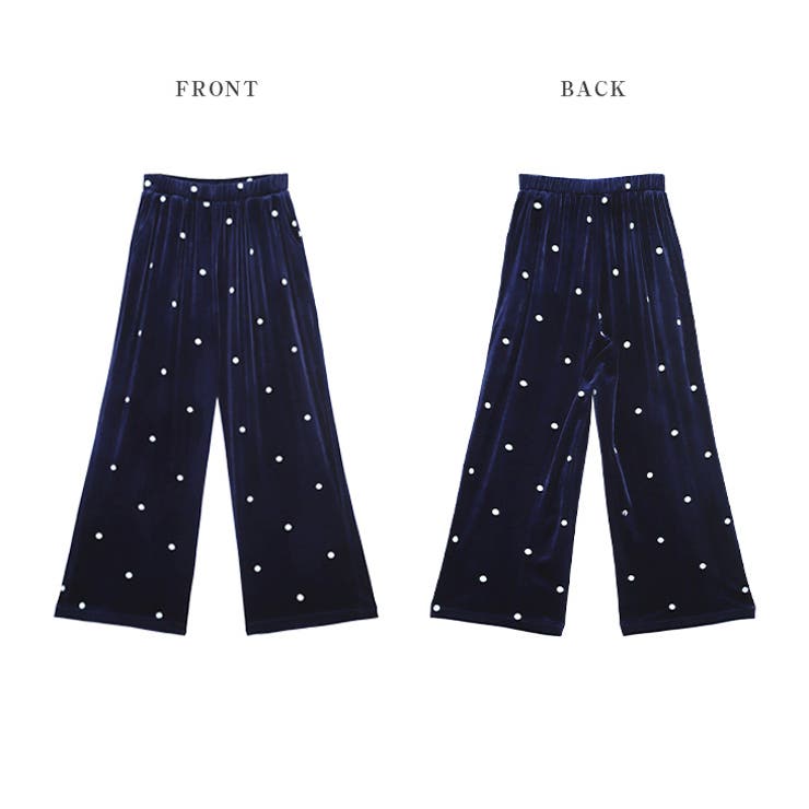 ドット刺繍 ベロア パンツ | AMELY | 詳細画像14 