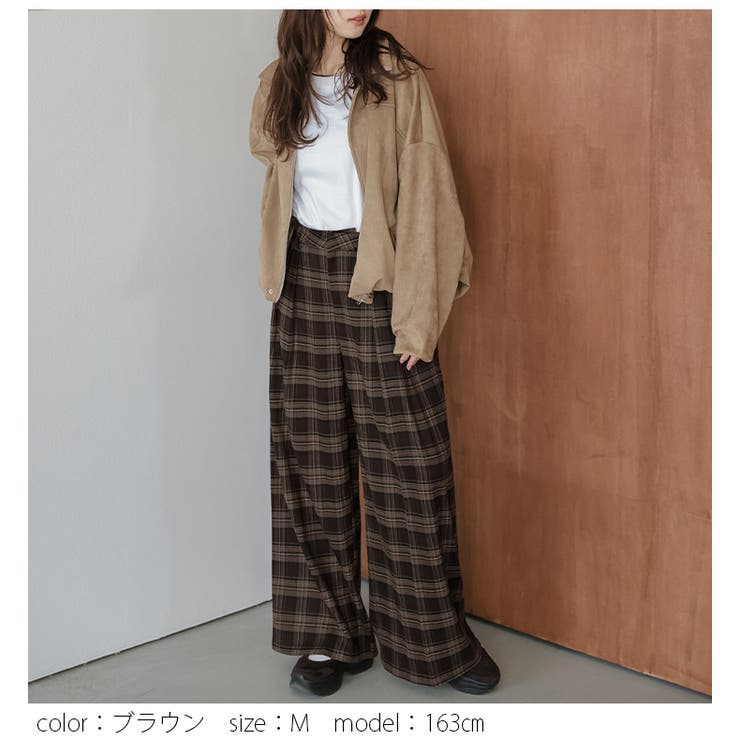 パンツ タック チェック | AMELY | 詳細画像11