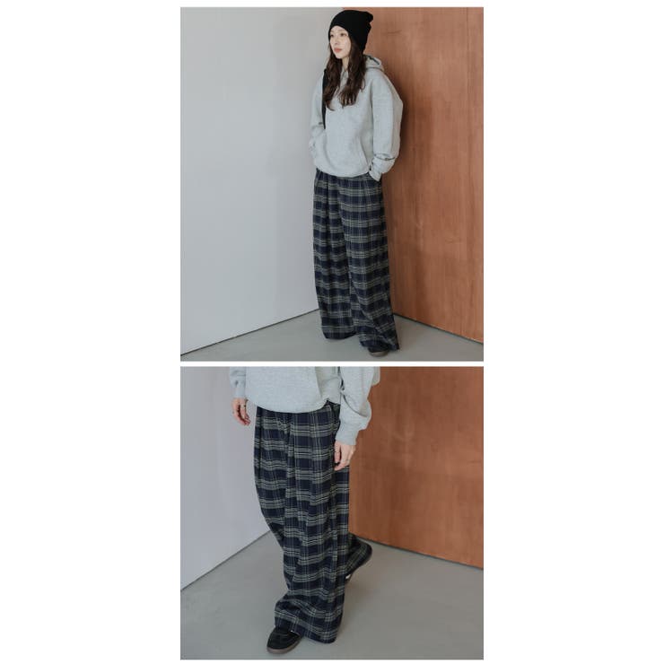 パンツ タック チェック | AMELY | 詳細画像8