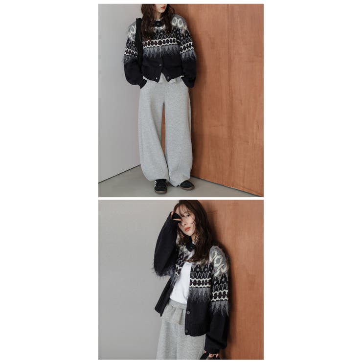 ニット カーディガン ノルディック柄 | AMELY | 詳細画像11 