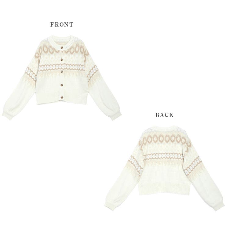 ニット カーディガン ノルディック柄 | AMELY | 詳細画像14 