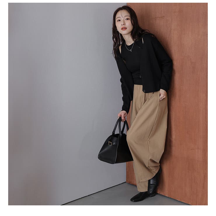 タンクトップ 深Vネックカーディガン ニット | AMELY | 詳細画像12 