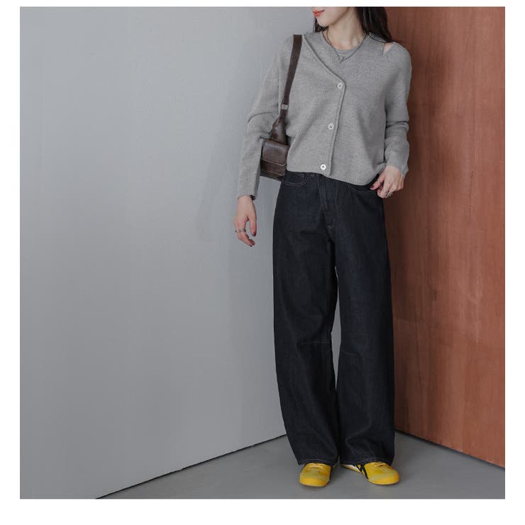 タンクトップ 深Vネックカーディガン ニット | AMELY | 詳細画像6 