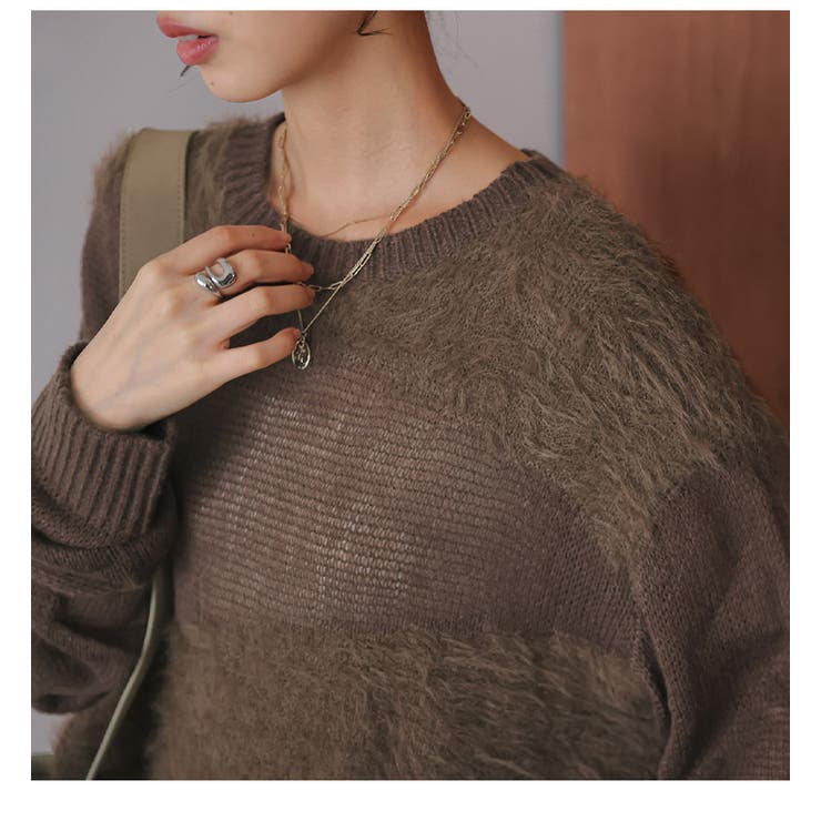 シャギーミックス シアーニット トップス | AMELY | 詳細画像7 