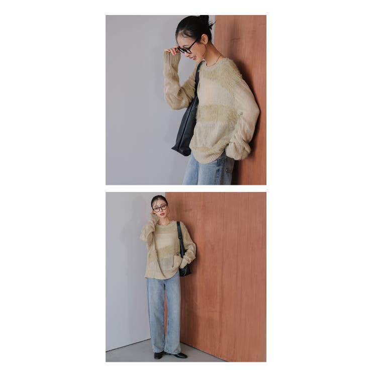 シャギーミックス シアーニット トップス | AMELY | 詳細画像9 