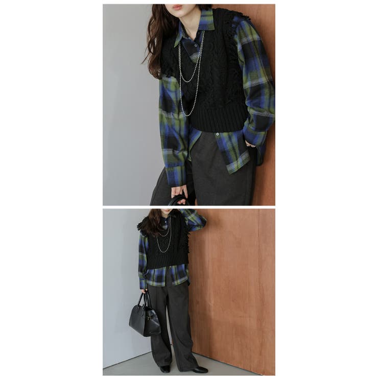 ニット ベスト フリンジ | AMELY | 詳細画像11 