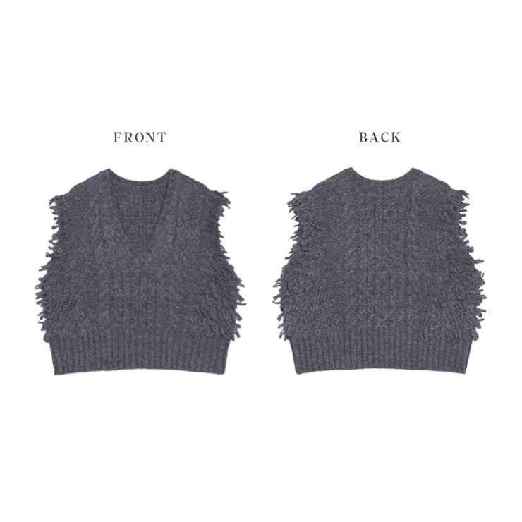 ニット ベスト フリンジ | AMELY | 詳細画像14 