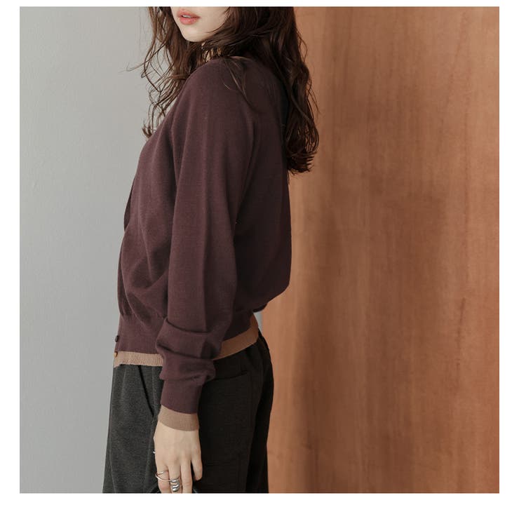 ニット カーディガン レイヤード風 | AMELY | 詳細画像6 