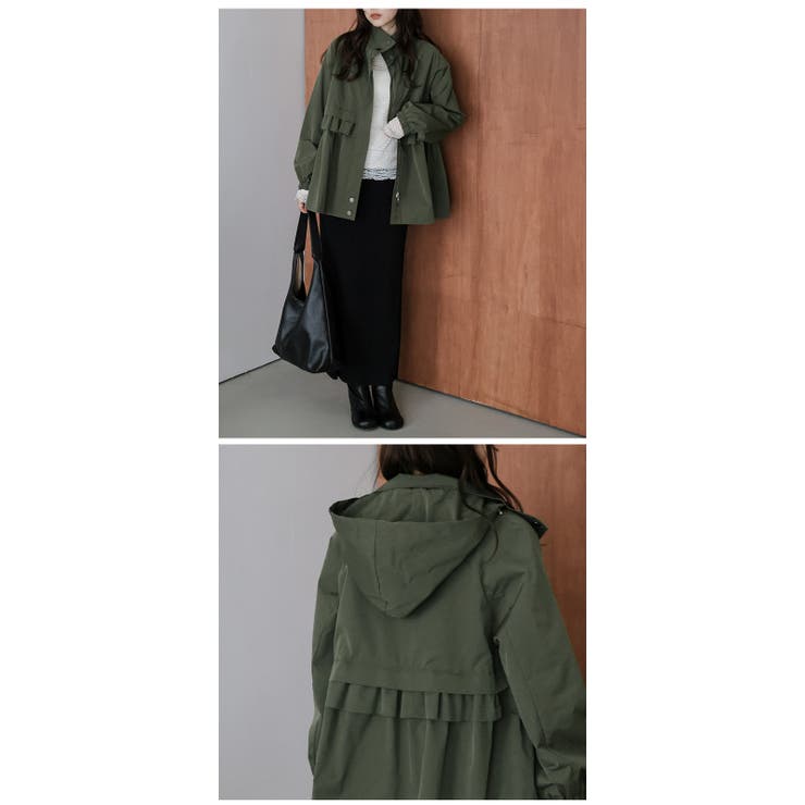 マウンテンパーカー フリル ドローコード | AMELY | 詳細画像9 