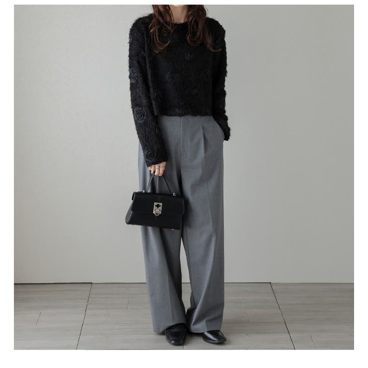 プルオーバー フラワーモチーフ フェザーニット | AMELY | 詳細画像11 