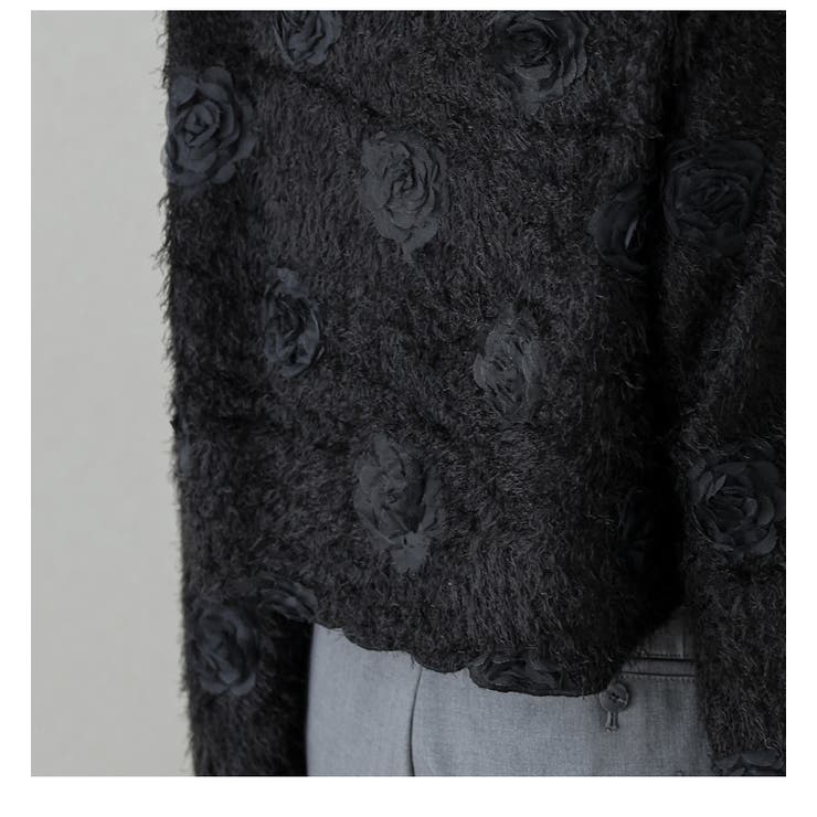 プルオーバー フラワーモチーフ フェザーニット | AMELY | 詳細画像13 