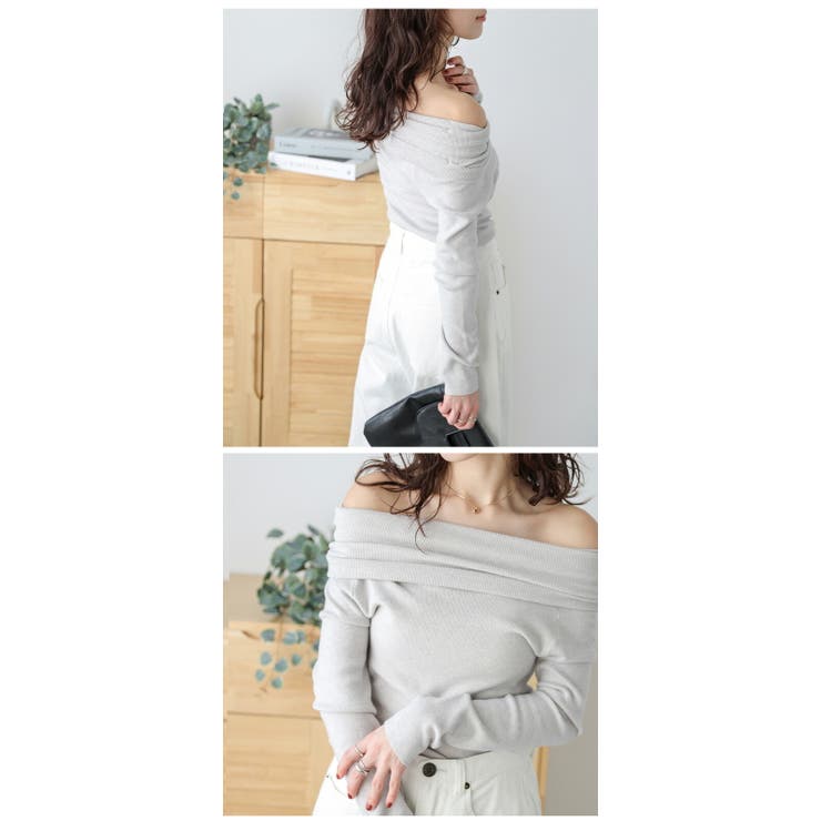 オフショル ニット リブニット | AMELY | 詳細画像13 