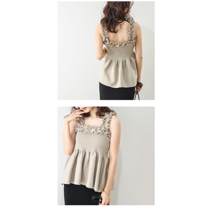 フリル ペプラム サマーニット | AMELY | 詳細画像7 